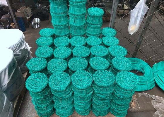Pvc 16ga Metal Tie Wire 12cm 14cm 16cm 20cm Double Loop